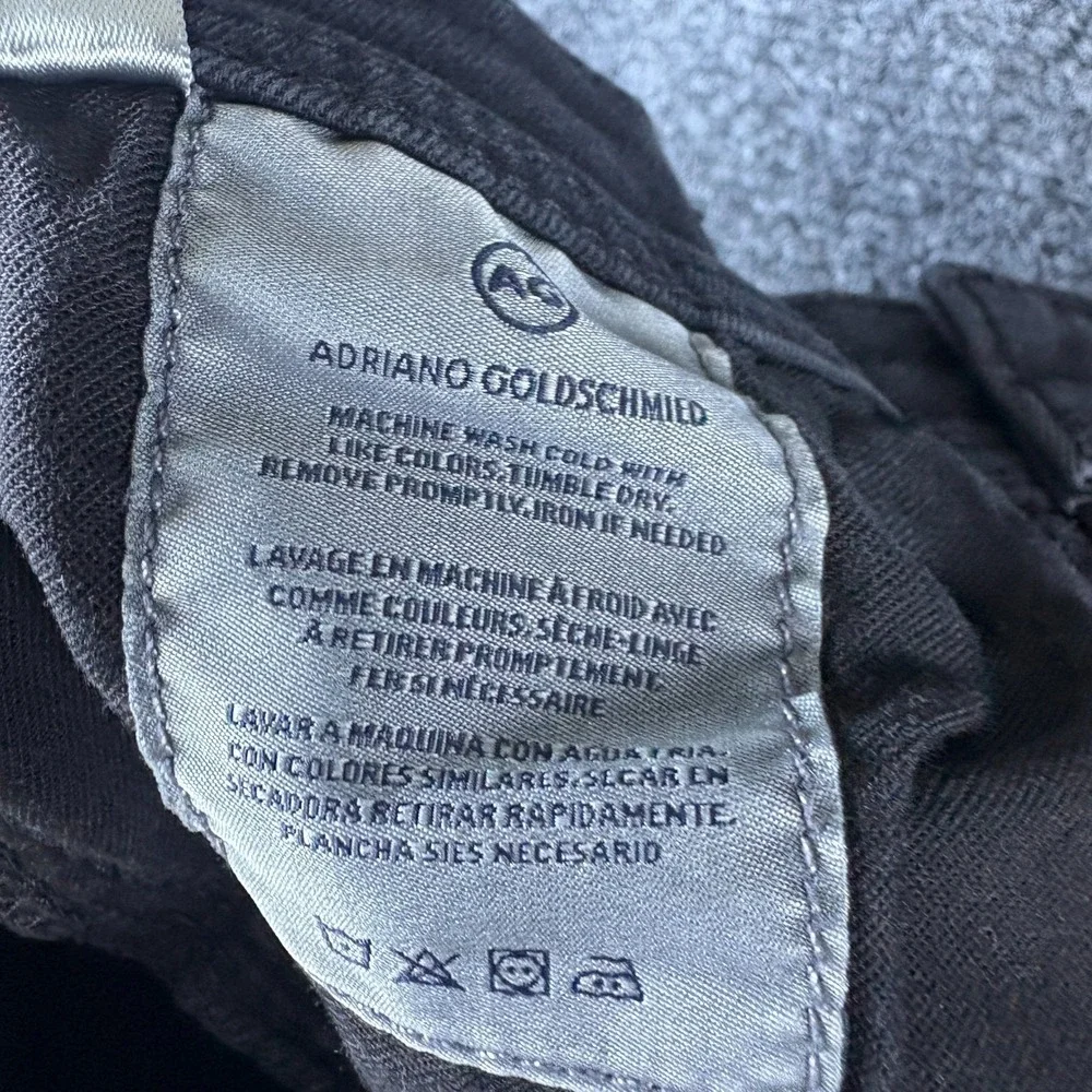 AG Adriano Goldschmied The Matchbox Slim Straight Jeans Mens 32x31 Black Denim